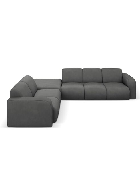 Canapé d'angle Gauche Lola 6 Places gris foncé - 315x250x72 cm