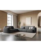 Canapé d'angle Gauche Lola 6 Places gris foncé - 315x250x72 cm