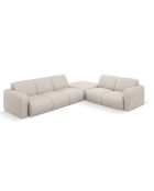 Canapé d'angle Droit Lola 6 Places beige - 315x250x72 cm