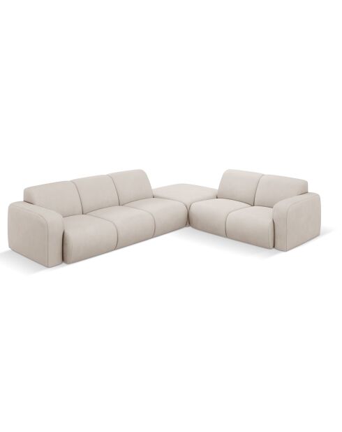 Canapé d'angle Droit Lola 6 Places beige - 315x250x72 cm