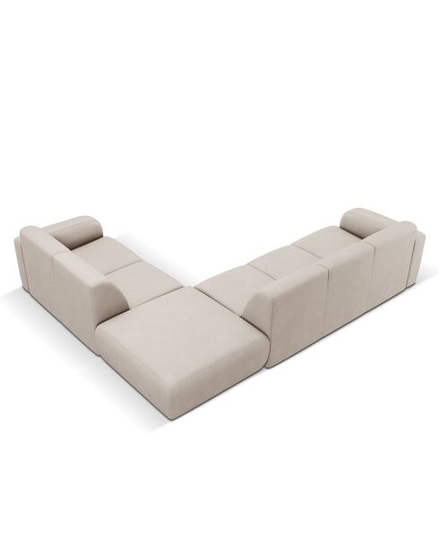 Canapé d'angle Droit Lola 6 Places beige - 315x250x72 cm