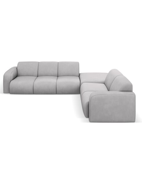 Canapé d'angle Droit Lola 6 Places gris clair - 315x250x72 cm