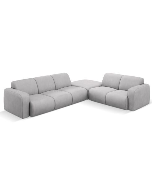 Canapé d'angle Droit Lola 6 Places gris clair - 315x250x72 cm