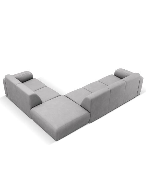 Canapé d'angle Droit Lola 6 Places gris clair - 315x250x72 cm