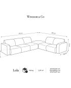 Canapé d'angle Droit Lola 6 Places gris clair - 315x250x72 cm