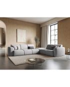 Canapé d'angle Droit Lola 6 Places gris clair - 315x250x72 cm