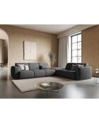 Canapé d'angle Droit Lola 6 Places gris foncé - 315x250x72 cm