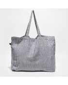 Sac cabas 100% Lin Vezzani charbon - 60x35 cm