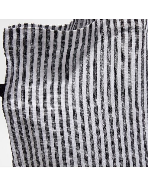 Sac cabas 100% Lin Vezzani charbon - 60x35 cm