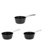 3 Casseroles aluminium forgé induction grises