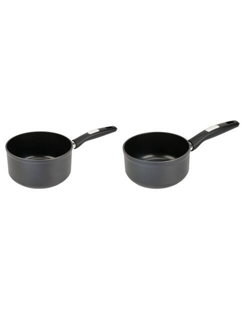 2 Casseroles aluminium forgé rossini induction grises