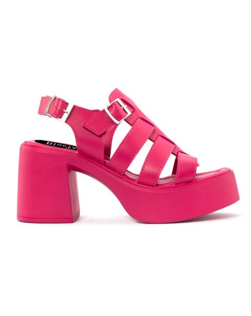 Chiara fuchsia sandalen - hak van 8 cm