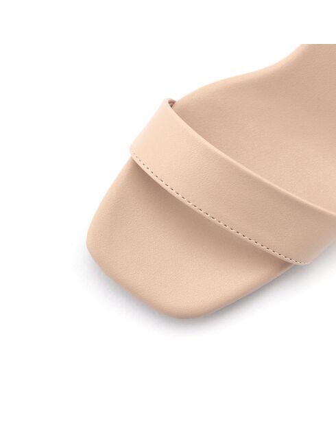 Beigefarbene Sandalen von Danielle - 8 cm Absatz