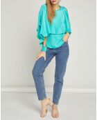 Blouse 100% Soie Prague vert menthe