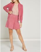 Bombers en Velours de Cuir Pepper fuschia