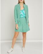 Bombers en Velours de Cuir Pepper vert menthe