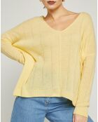 Pull 100% Cachemire Paola jaune