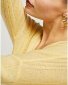 Pull 100% Cachemire Paola jaune