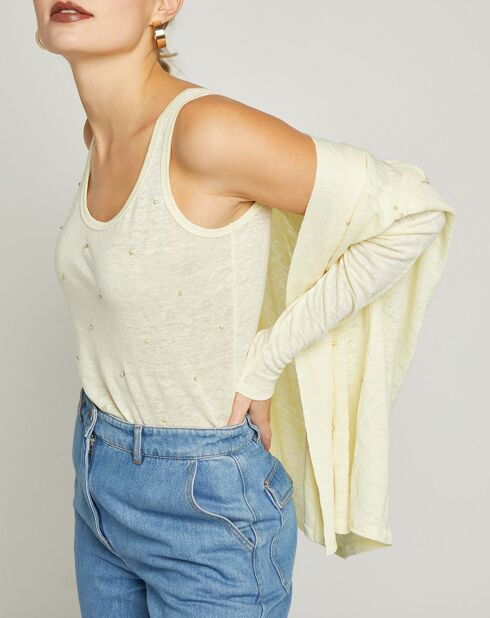 Twin-set 100% Lin Pin jaune