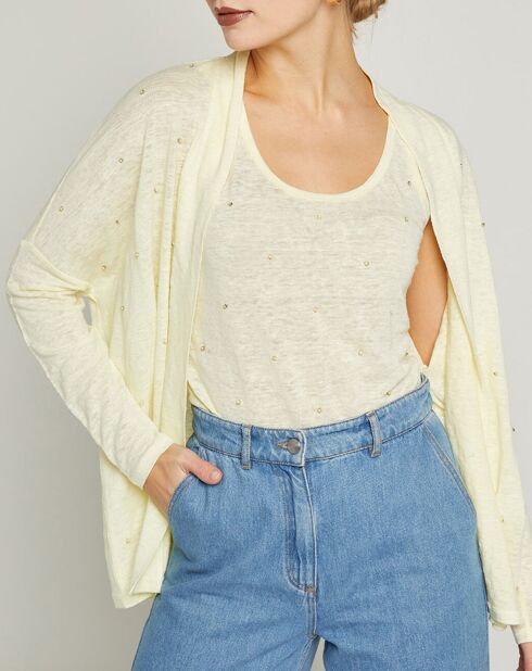 Twin-set 100% Lin Pin jaune