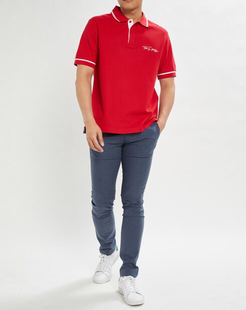 Polo regular fit tommy signature rouge