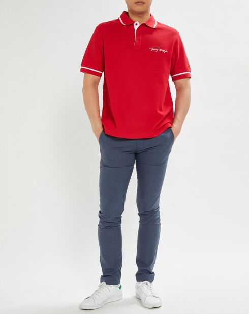 Polo regular fit tommy signature rouge