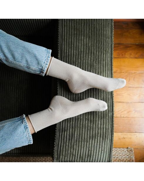 Calzini in lurex dorato e bambù