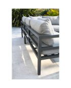 Salon de jardin Beaubourg 6 places en aluminium gris anthracite
