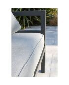 Salon de jardin Beaubourg 6 places en aluminium gris anthracite