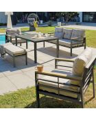 Set da giardino Cayenne 7 posti in alluminio grigio antracite