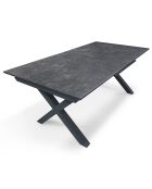 Tuintafel Florida aluminium met antracietgrijze verlenging - 180/240x100x77 cm