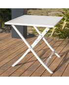 Marius Klapptisch für den Garten aus grauem Aluminium - 70x70 cm