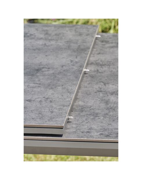 Tuintafel Florida aluminium met antracietgrijze verlenging - 180/240x100x77 cm