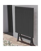 Klappbarer Garten-Säulentisch Marius aus anthrazitfarbenem Aluminium - 70x70xH.73 cm