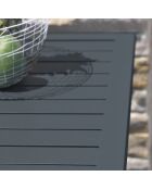 Klappbarer Garten-Säulentisch Marius aus anthrazitfarbenem Aluminium - 70x70xH.73 cm