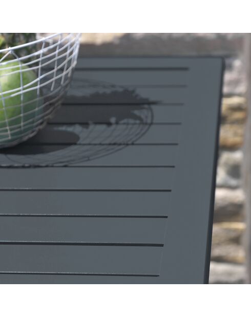 Marius opvouwbare tuintafel in antraciet aluminium - 70x70xH.73 cm