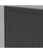 Klappbarer Garten-Säulentisch Marius aus anthrazitfarbenem Aluminium - 70x70xH.73 cm