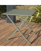 Klappbarer Gartentisch Marius aus khakifarbenem Aluminium - 70x70xH.73 cm