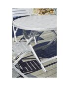 Table de jardin pliante Marius en aluminium grises - D.110x73 cm