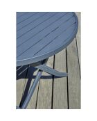 Tuinset MARIUS-TB110-GRISANT klaptafel + 4 MARIUS-CP-GRISANT klapstoelen antracietgrijs