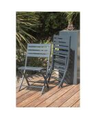 Tuinset MARIUS-TB110-GRISANT klaptafel + 4 MARIUS-CP-GRISANT klapstoelen antracietgrijs