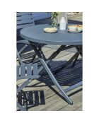 Marius opvouwbare tuintafel in antracietgrijs aluminium - D.110x73 cm