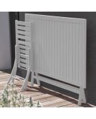 Klappbarer Gartentisch Marius aus grauem Aluminium - 140x80 cm