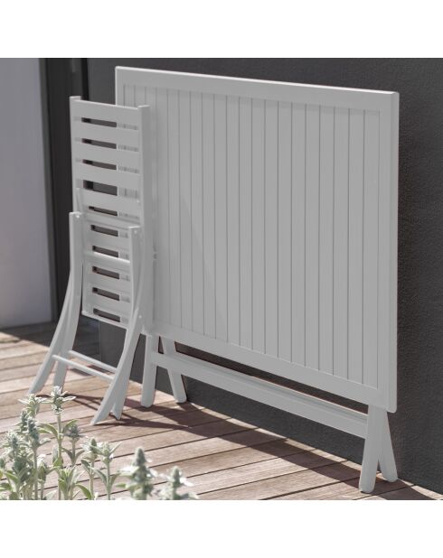 Marius opvouwbare tuintafel in grijs aluminium - 140x80 cm