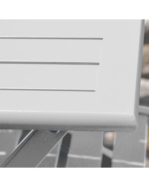 Marius opvouwbare tuintafel in grijs aluminium - 140x80 cm