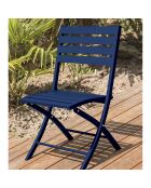 Gartenset MARIUS-TB140-MARINE Klapptisch + 4 MARIUS-CP-MARINE Klappstühle mitternachtsblau