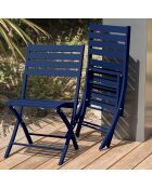 Gartenset MARIUS-TB140-MARINE Klapptisch + 4 MARIUS-CP-MARINE Klappstühle mitternachtsblau