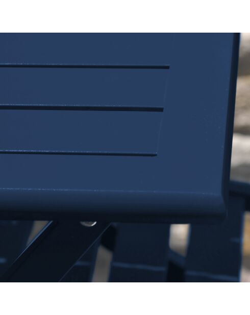 Marius opvouwbare tuintafel in nachtblauw aluminium - 140x80x73 cm