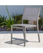 2 chaises de jardin stockholm-ch empilables gris anthracite - 48x59x84 cm