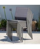 2 chaises de jardin stockholm-ch empilables gris anthracite - 48x59x84 cm